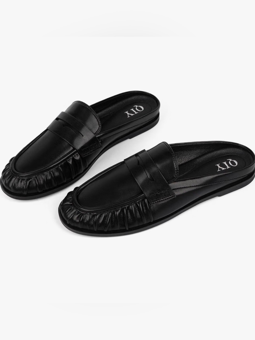 Amazon Black Penny Slip-On Loafer Mules for Women